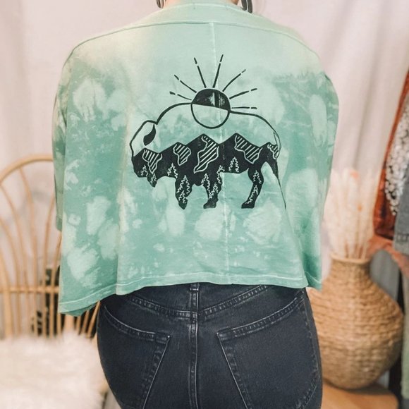 Washed Sage Buffalo Pullover - Picture 8 of 10